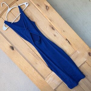 Elegant Blue Sleeveless Dress
